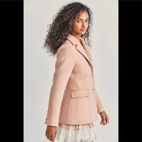 NWT Love Shack Fancy Lula Blazer Rose Stone 10 - Picture 6 of 14